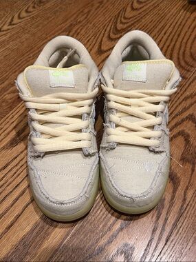 NIKE SB “mummy dunk” Neutral Cream Canvas Sneakers - Casual Lace-Up Shoes